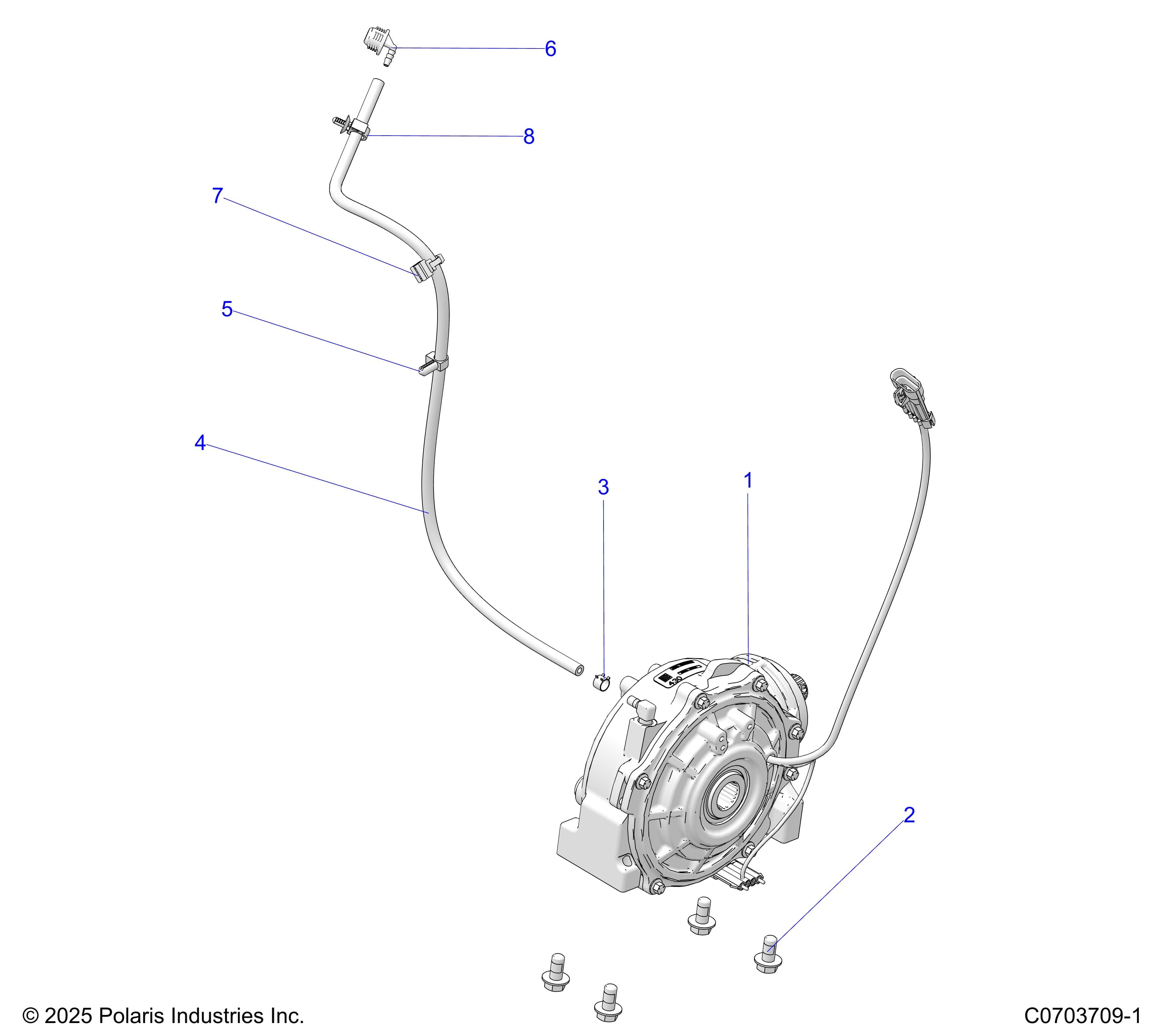 2026 GENERAL XP 1000 PREMIUM β DRIVE TRAIN, FRONT GEARCASE MOUNTING diagram