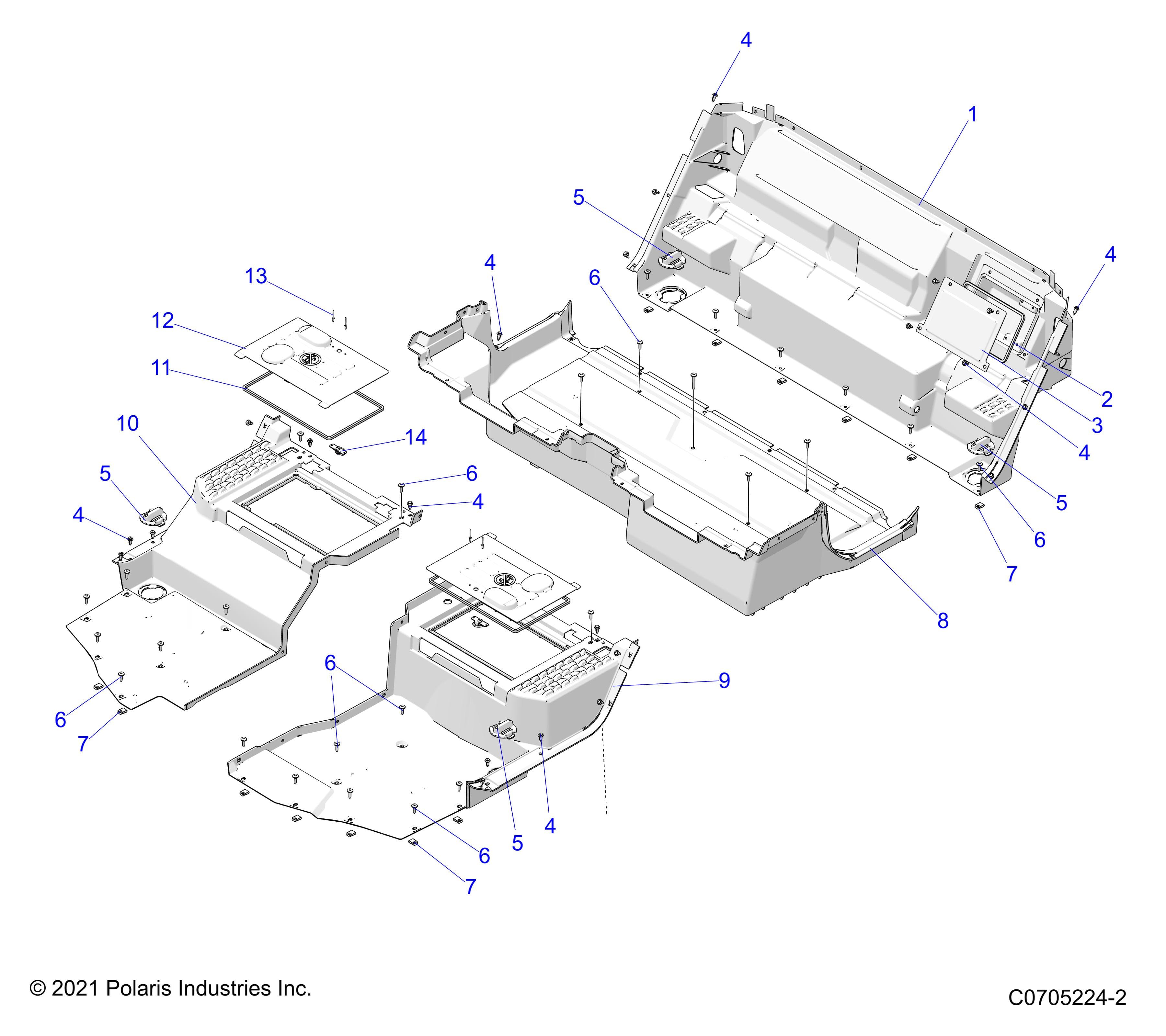 2026 POLARIS XPEDITION ADV 5 NORTHSTAR β BODY, FLOOR, REAR CLOSEOFFS diagram