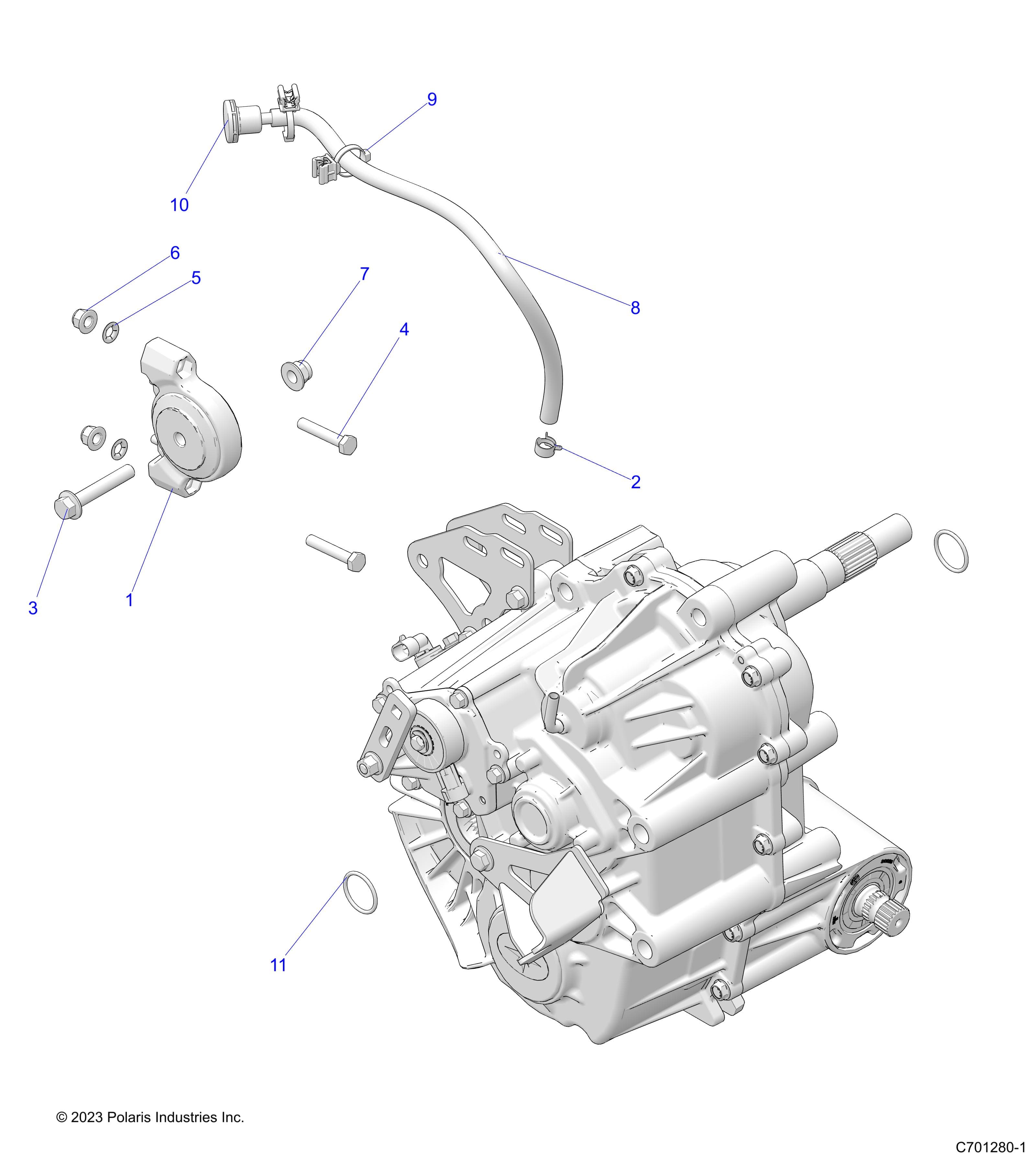 2026 RANGER 1000 XP CREW NSTR ULTIMATE TRAIL BOSS β DRIVE TRAIN, MAIN GEARCASE MOUNTING - R26RSV99AK (C701280-1) diagram
