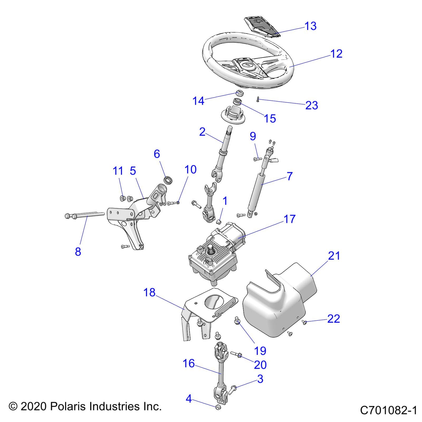 2026 RZR 900 TRAIL S SPORT β STEERING, STEERING ASM. - Z26ASE87A5 (C701082-1) diagram