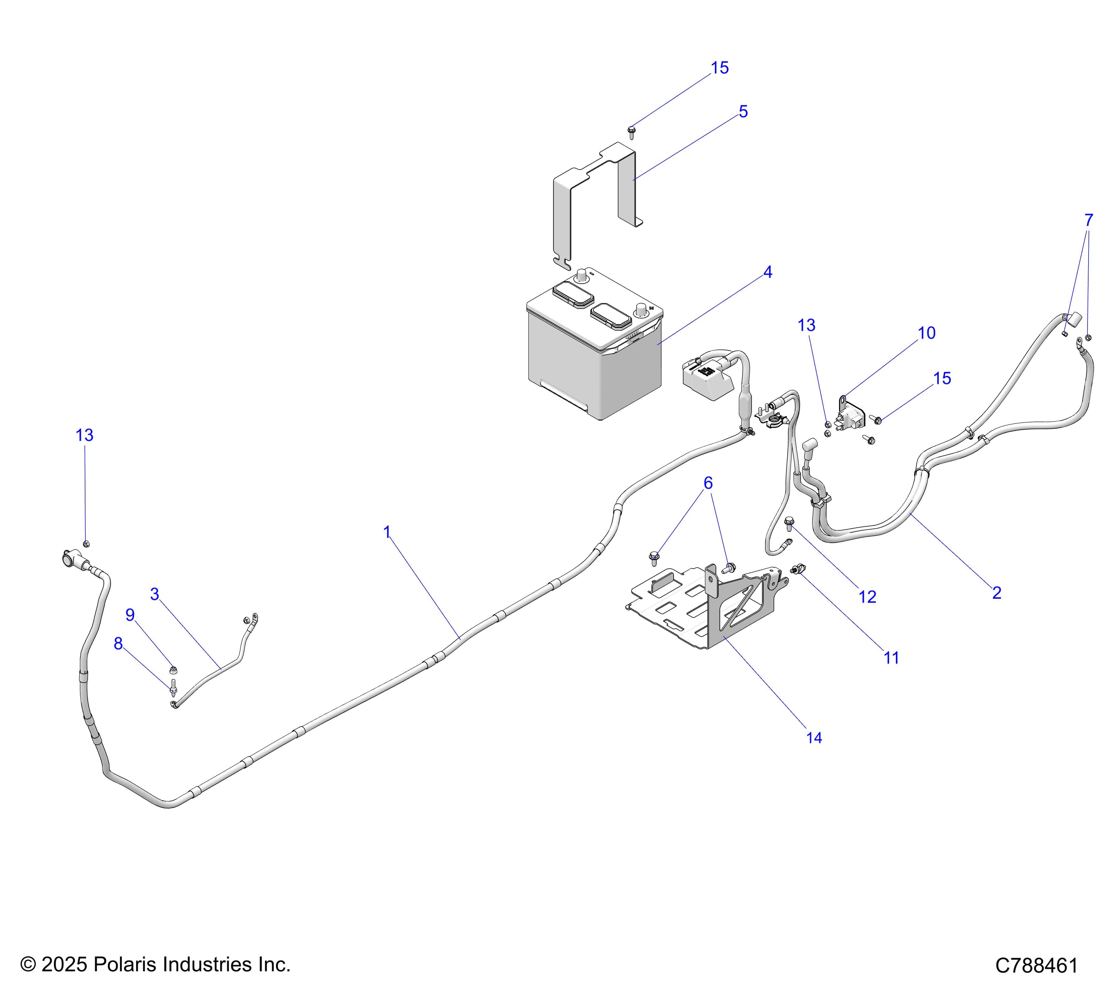 2026 RANGER 1000 XP CREW TEXAS EDITION β ELECTRICAL, BATTERY - R26RSF99AL (C788461) diagram