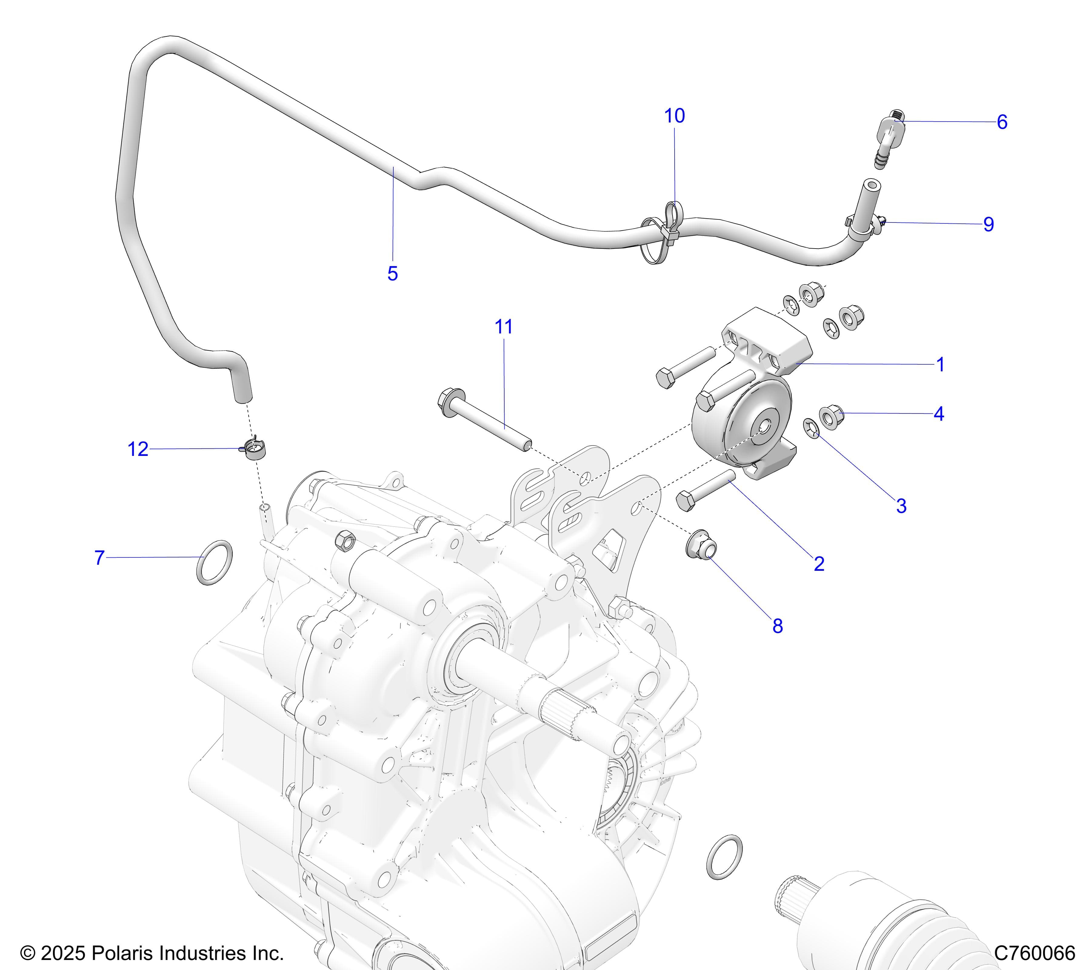 2026 RZR XP S 4 1000 SPORT β DRIVE TRAIN, MAIN GEARCASE MOUNTING - Z26NMX99A4/B4/A6/B6 (C760066) diagram