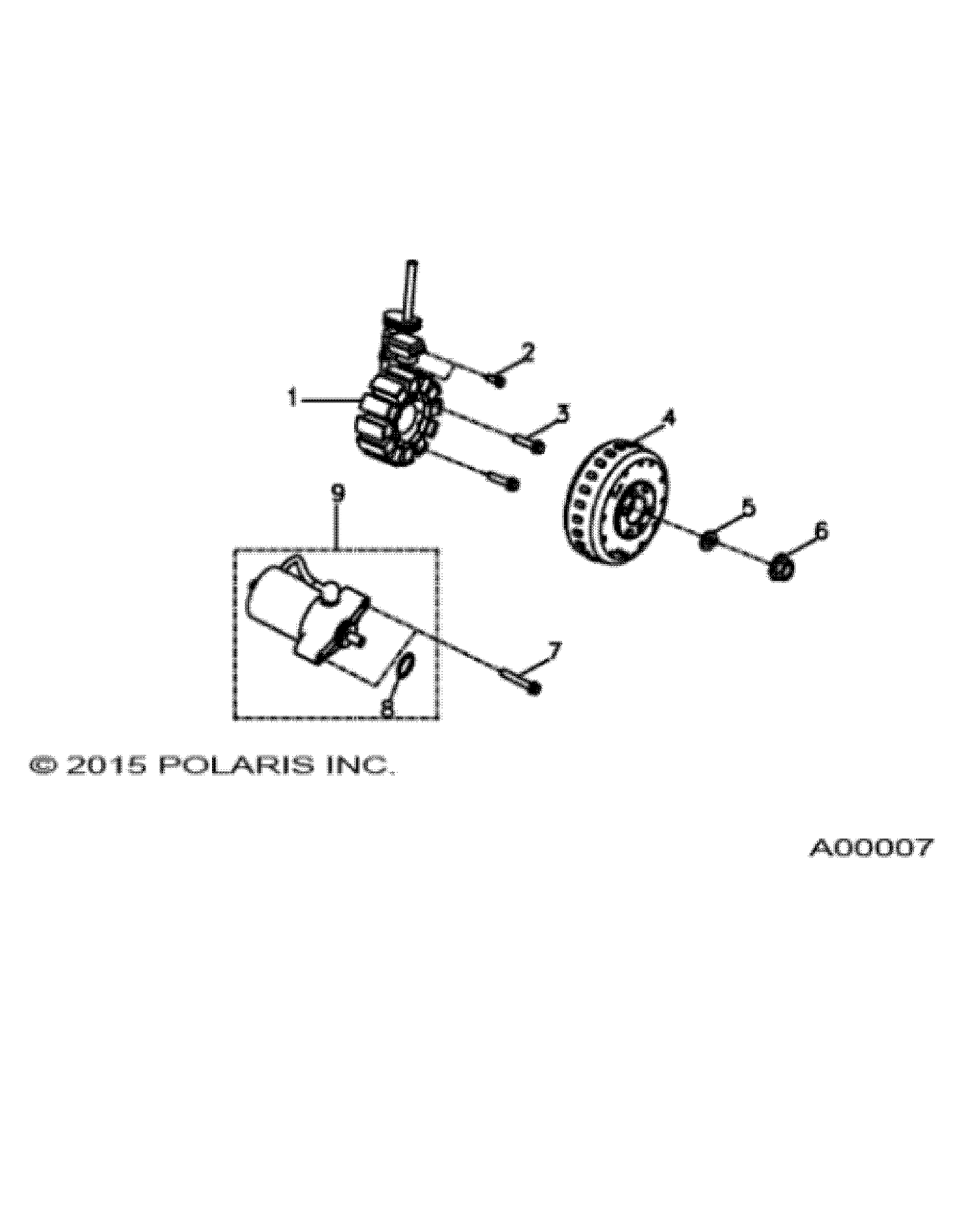 2026 SPORTSMAN 110 R01 - A26YFA11B5 β ENGINE, STATOR and STARTING MOTOR - A26YFA11B5 (A00007) diagram