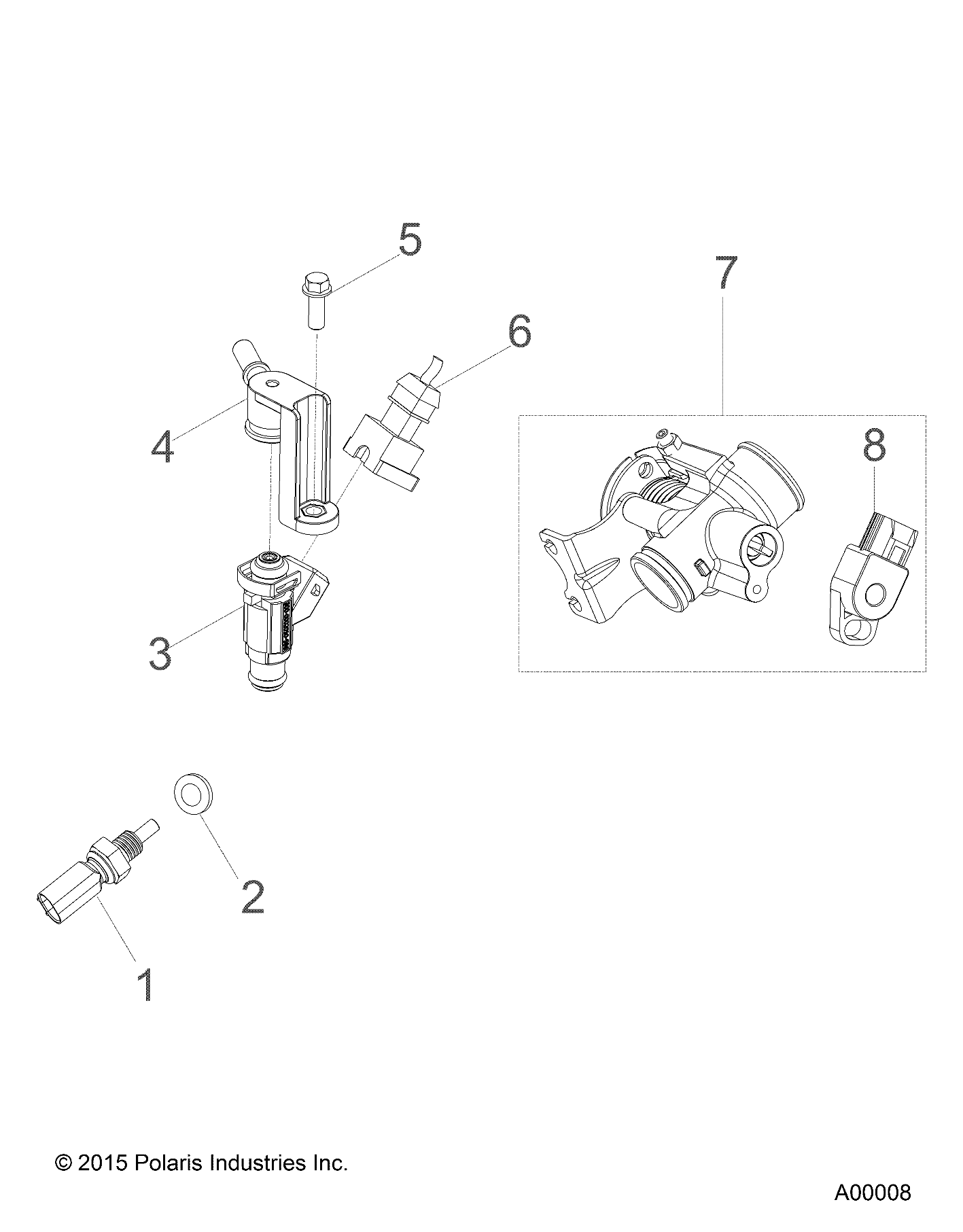 2026 SPORTSMAN 110 R01 - A26YFA11B5 β ENGINE, FUEL INJECTION - A26YFA11B5 (A00008) diagram