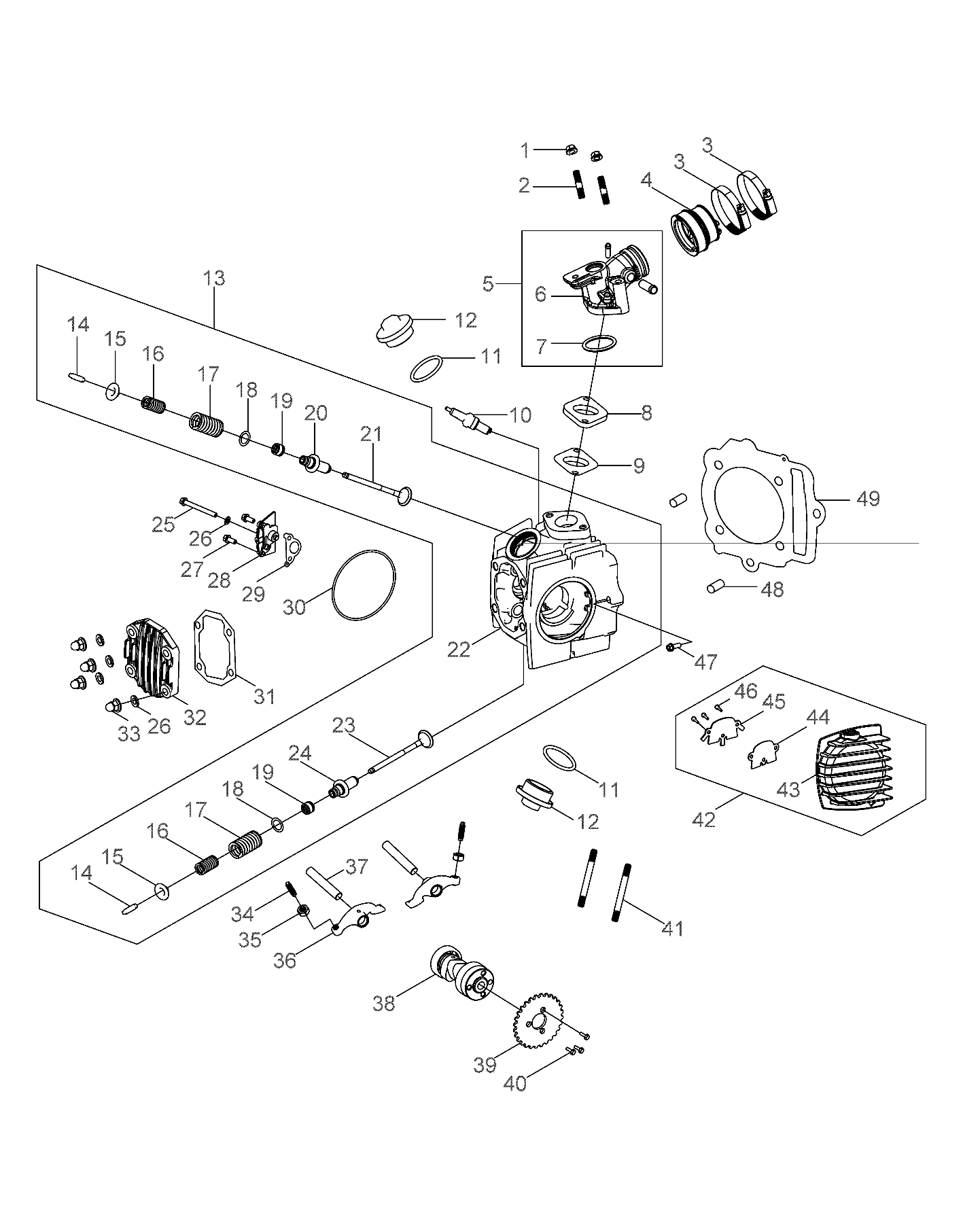 2026 SPORTSMAN 110 R01 - A26YFA11B5 β ENGINE, CYLINDER HEAD - A26YAF11B5 (A00037) diagram