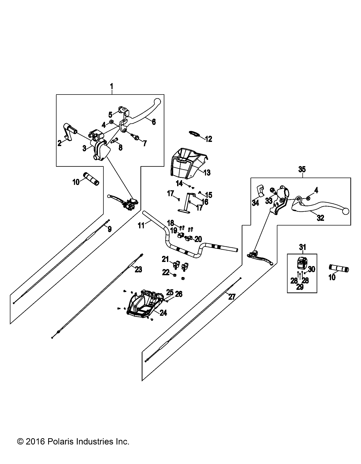 2026 SPORTSMAN 110 R01 - A26YFA11B5 β STEERING, HANDLEBAR - A26YFA11B5 (A00052) diagram