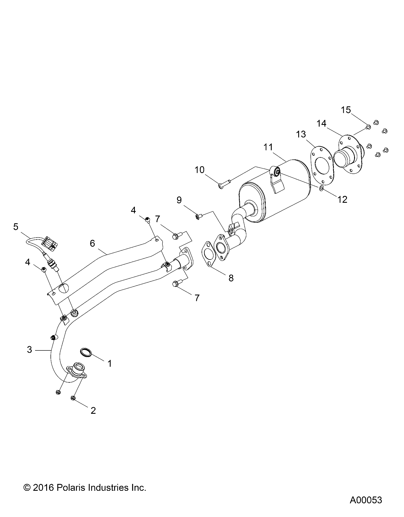 2026 SPORTSMAN 110 R01 - A26YFA11B5 β ENGINE, EXHAUST - A26YFA11B5 (A00053) diagram