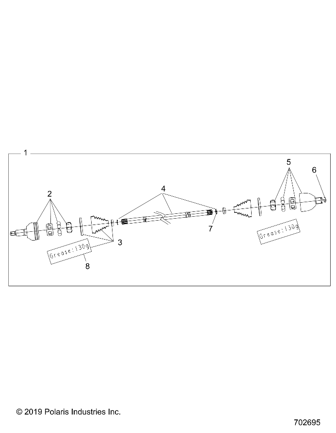 2026 RZR PRO XP 4 SPORT β DRIVE TRAIN, HALF SHAFT, REAR - Z26X4E92A4/B4/A6/B6 (702695) diagram