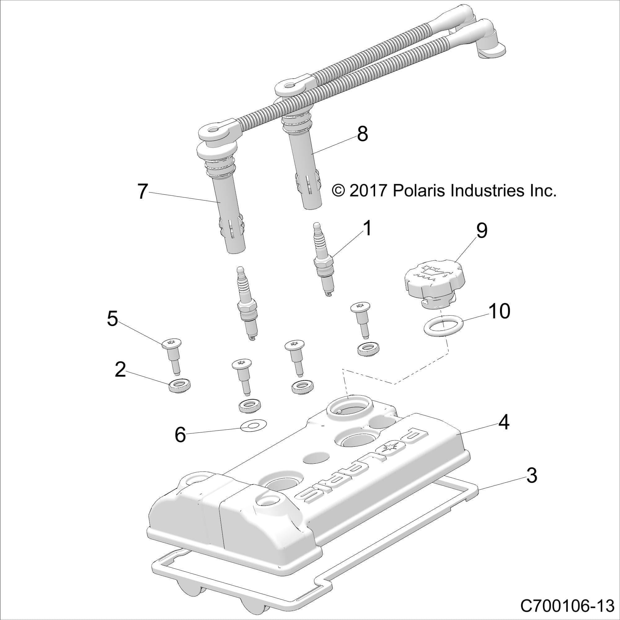 2026 RZR 900 TRAIL ULTIMATE β ENGINE, VALVE COVER - Z26A5F87A6 (C700106-13) diagram
